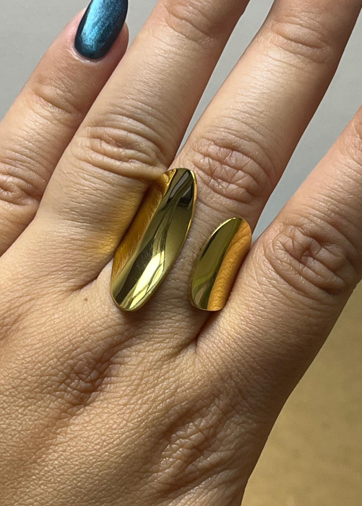 Anillo Eclipse Dual Dorado