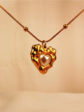 Collar Corazón Perla