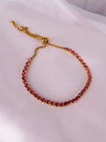 Pulsera Cristales Rosa Fucsia