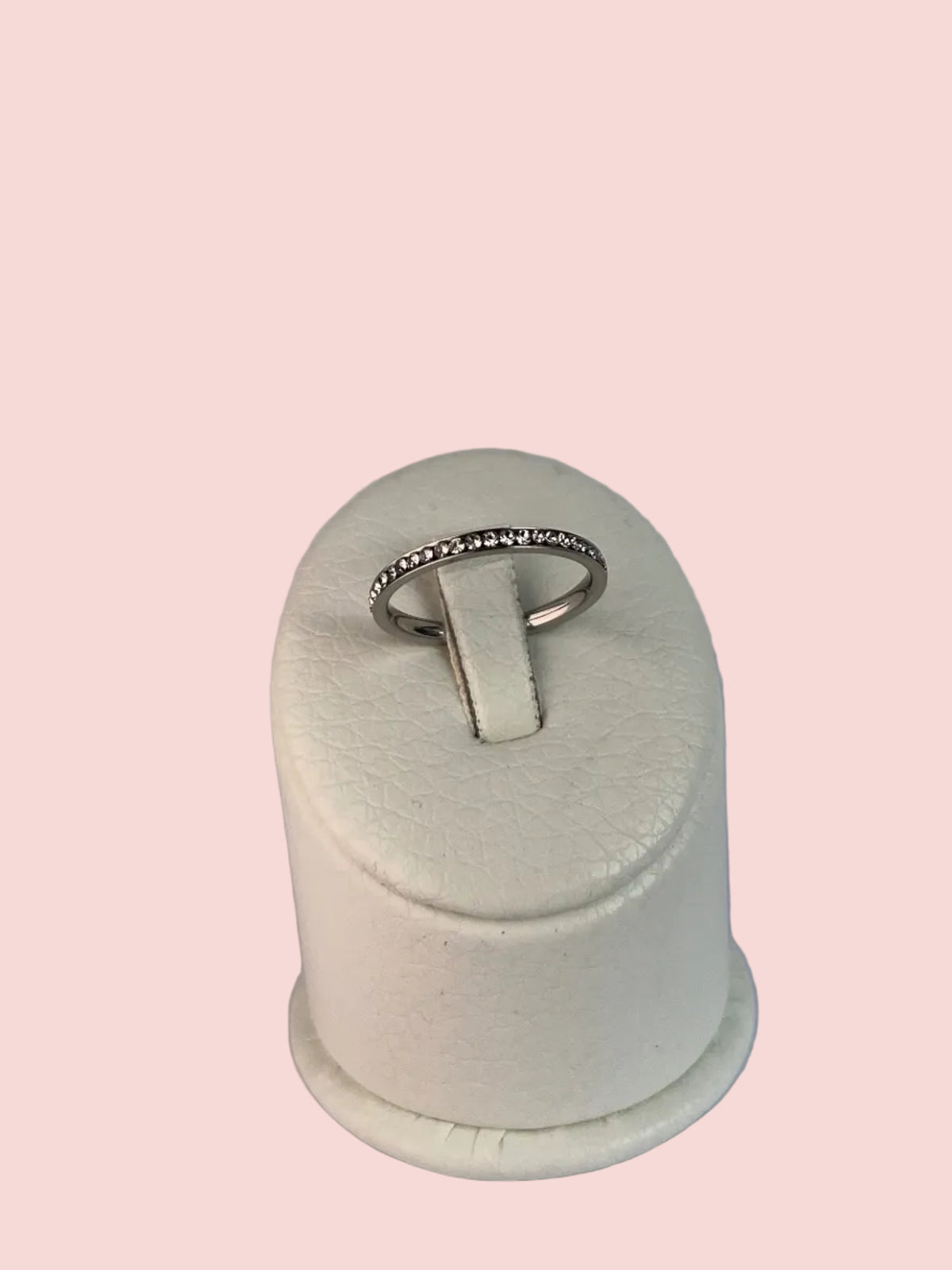 Anillo Cintillo Minimal Zirconia Plateado