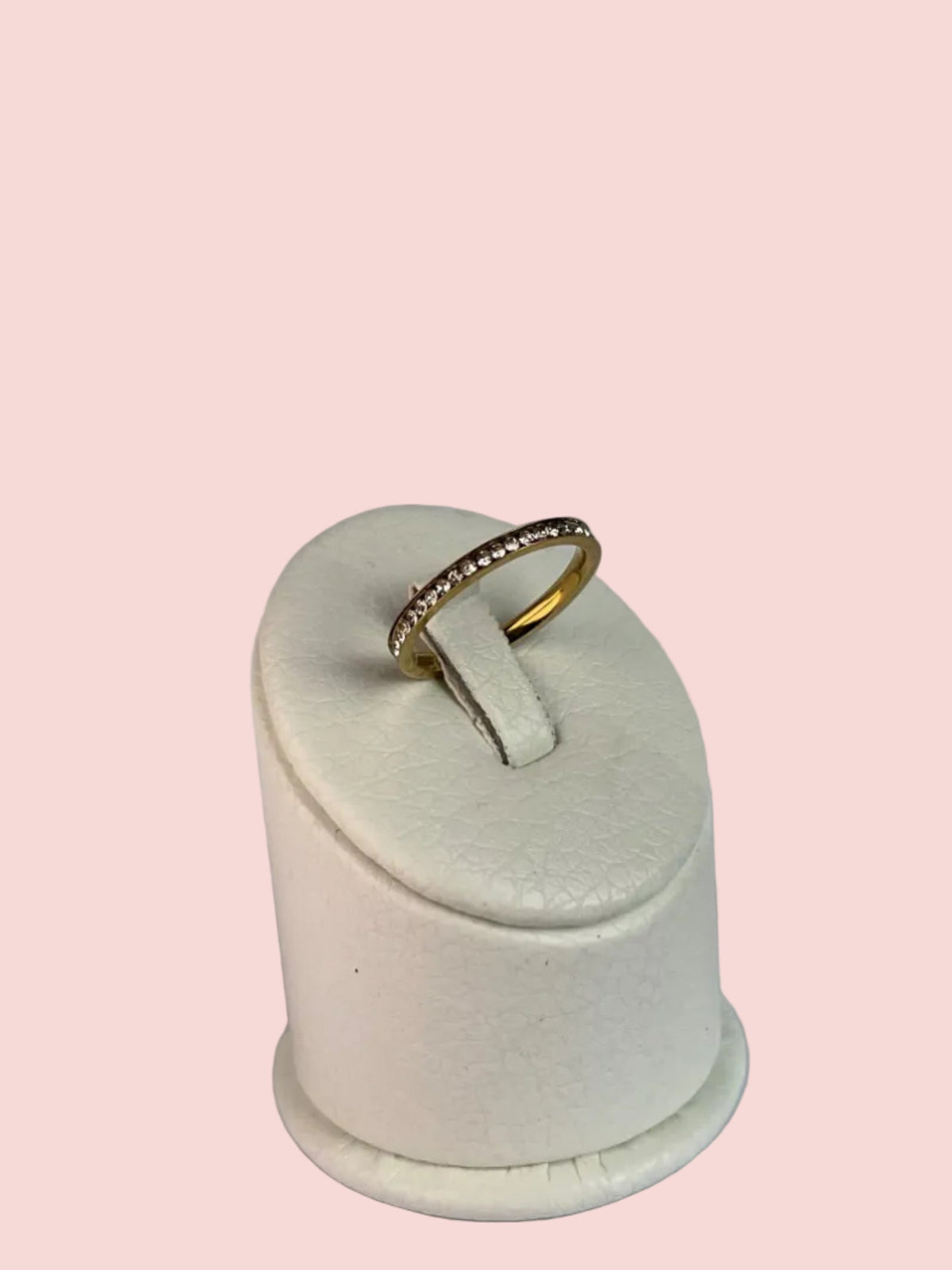 Anillo Cintillo Minimal Zirconia Dorado