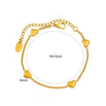 Pulsera Corazones Dorados